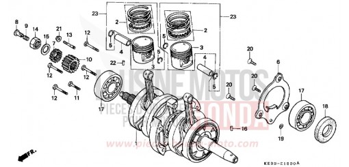 ALBERO MOTORE/PISTONE CA125S di 1995